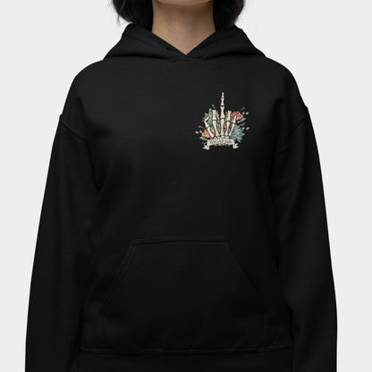 IDGAF Finger Black Oversized Hoodie