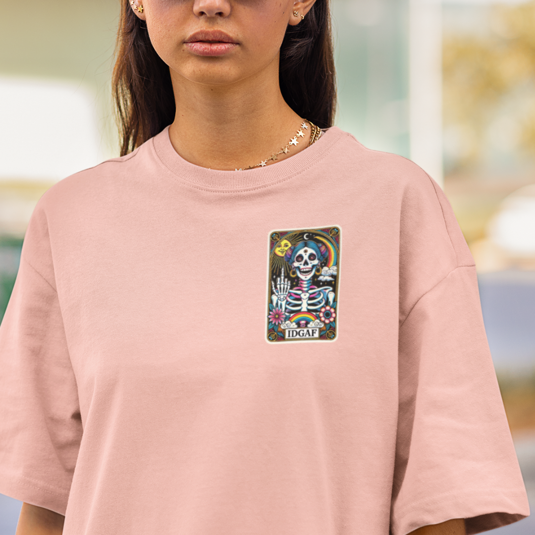 IDGAF Tarot Card Oversized Tshirt