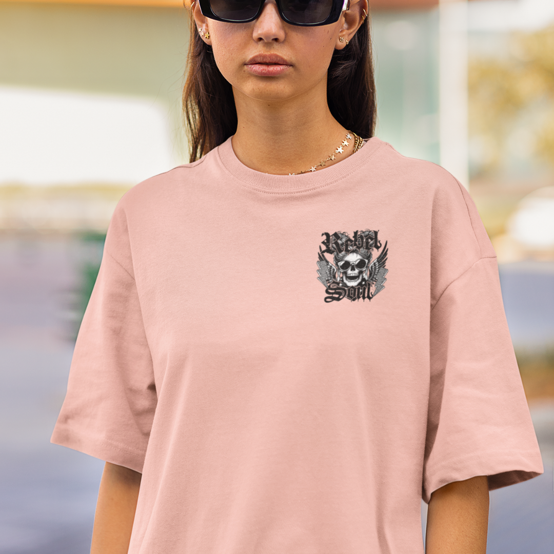 Rebel Soul Skull Oversized Tshirt