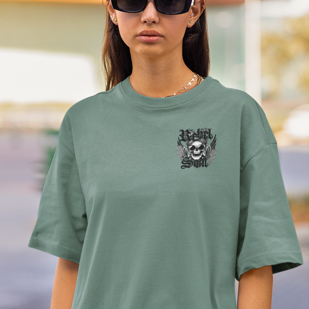 Rebel Soul Skull Oversized Tshirt