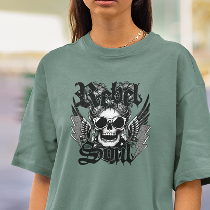 Rebel Soul Skull Oversized Tshirt