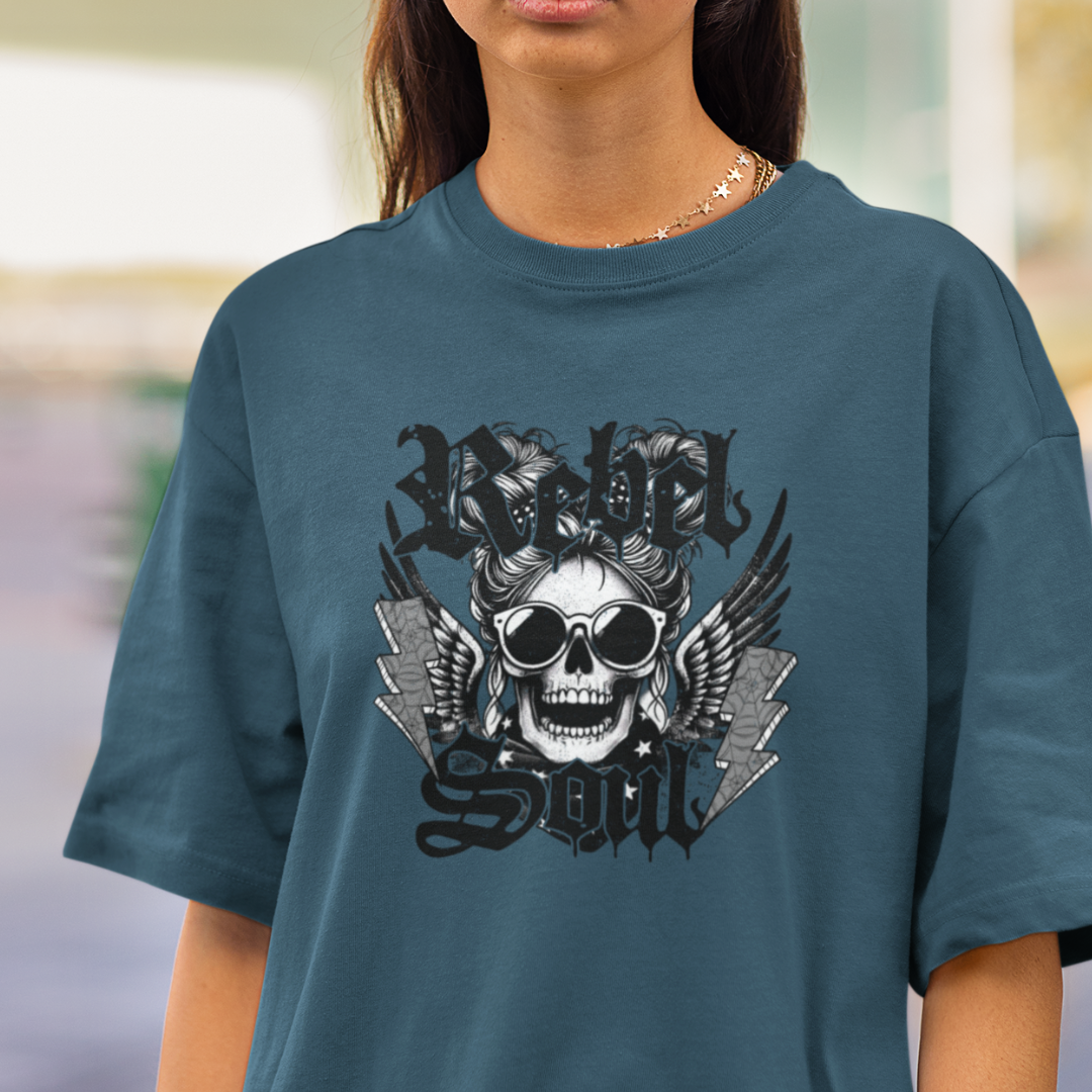 Rebel Soul Skull Oversized Tshirt