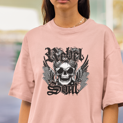 Rebel Soul Skull Oversized Tshirt