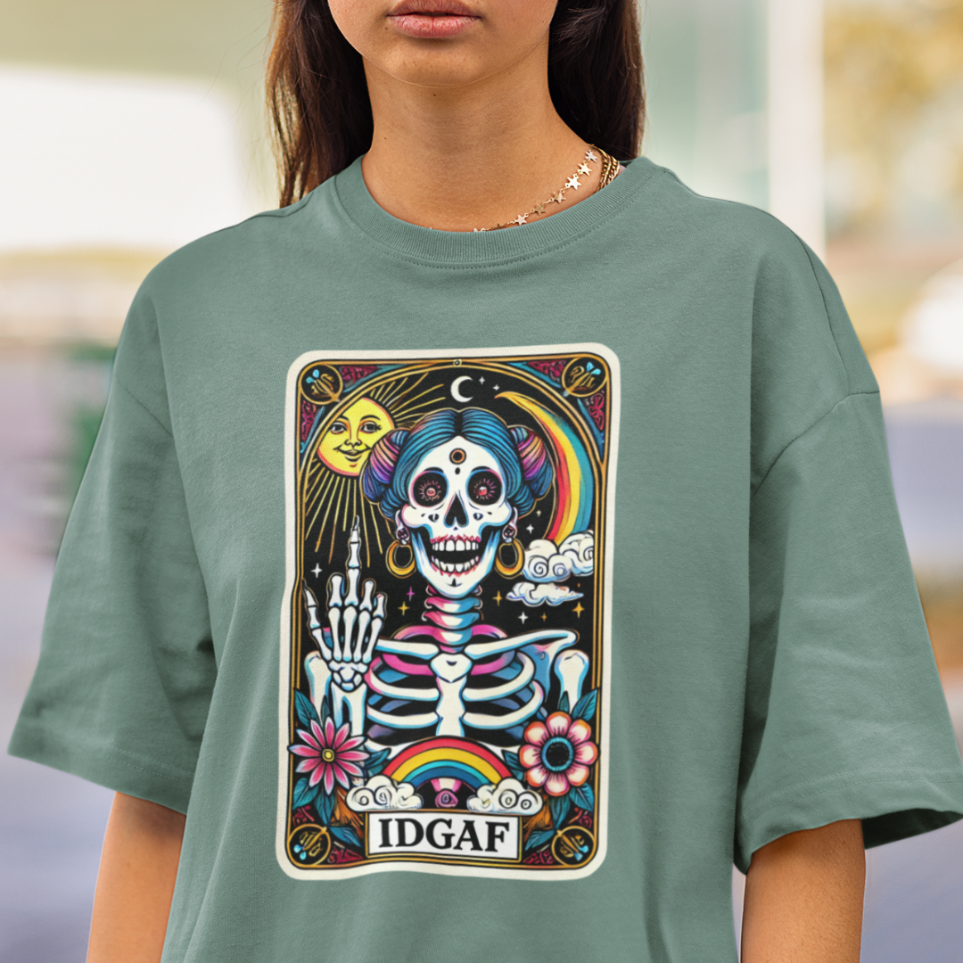 IDGAF Tarot Card Oversized Tshirt