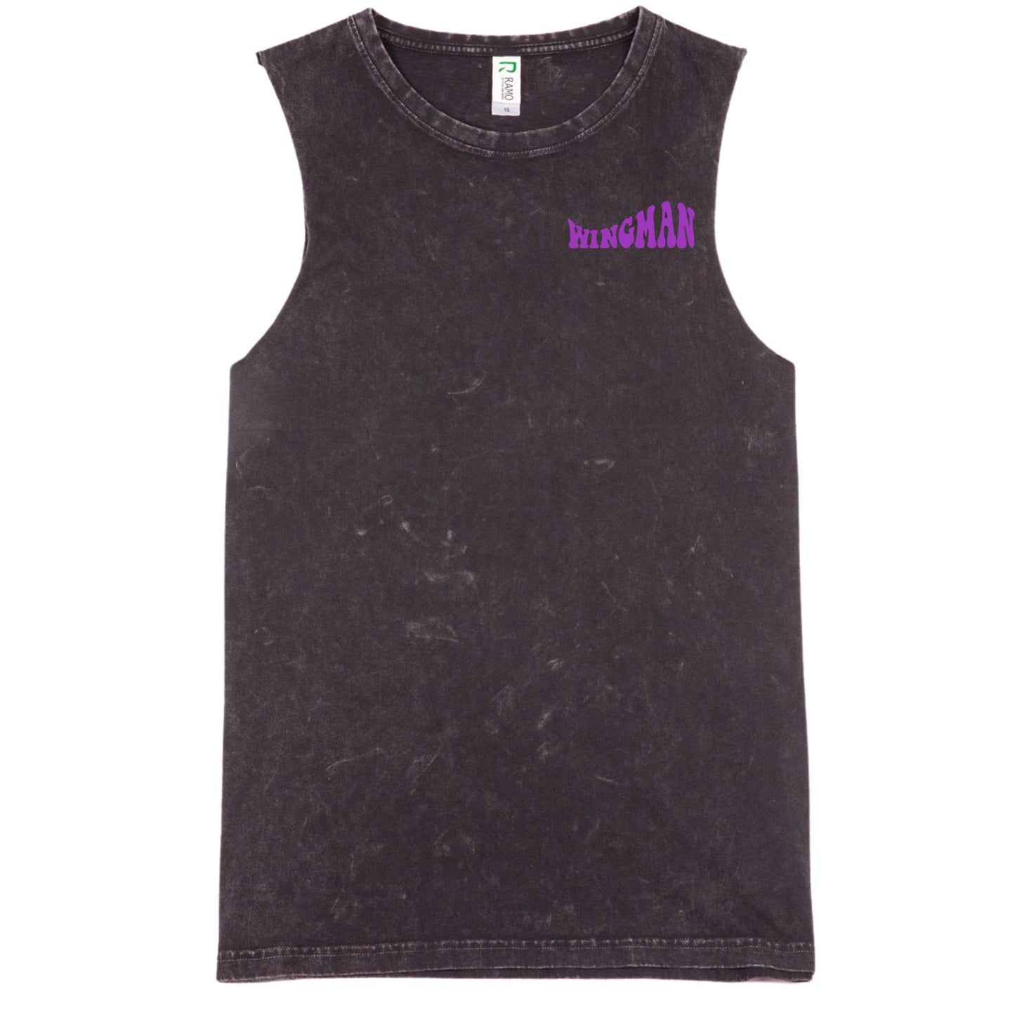 Wingman Tank - Black Stone Washed