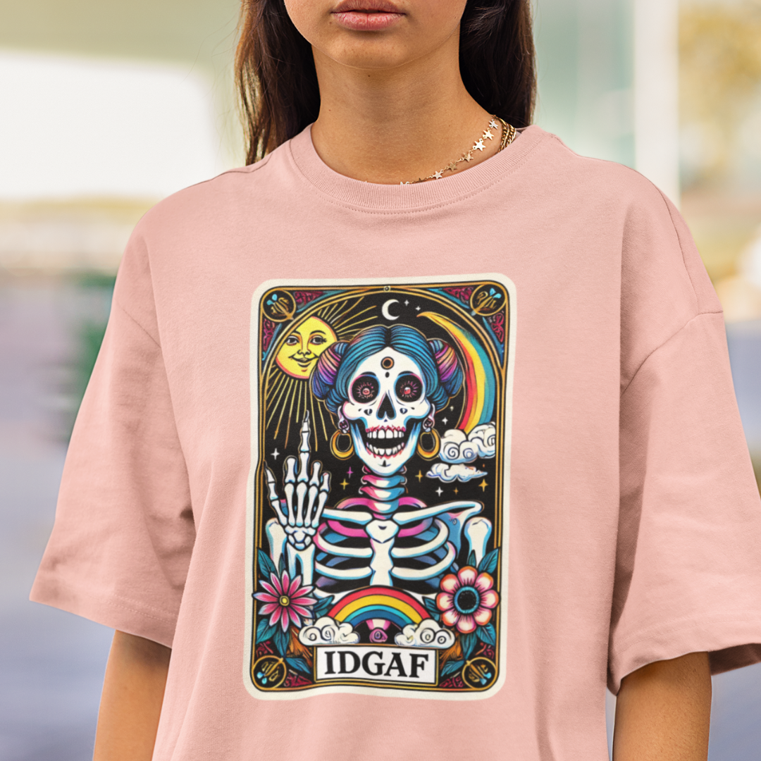 IDGAF Tarot Card Oversized Tshirt