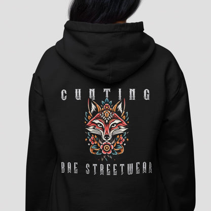 Cunting Fox Black Oversized Hoodie