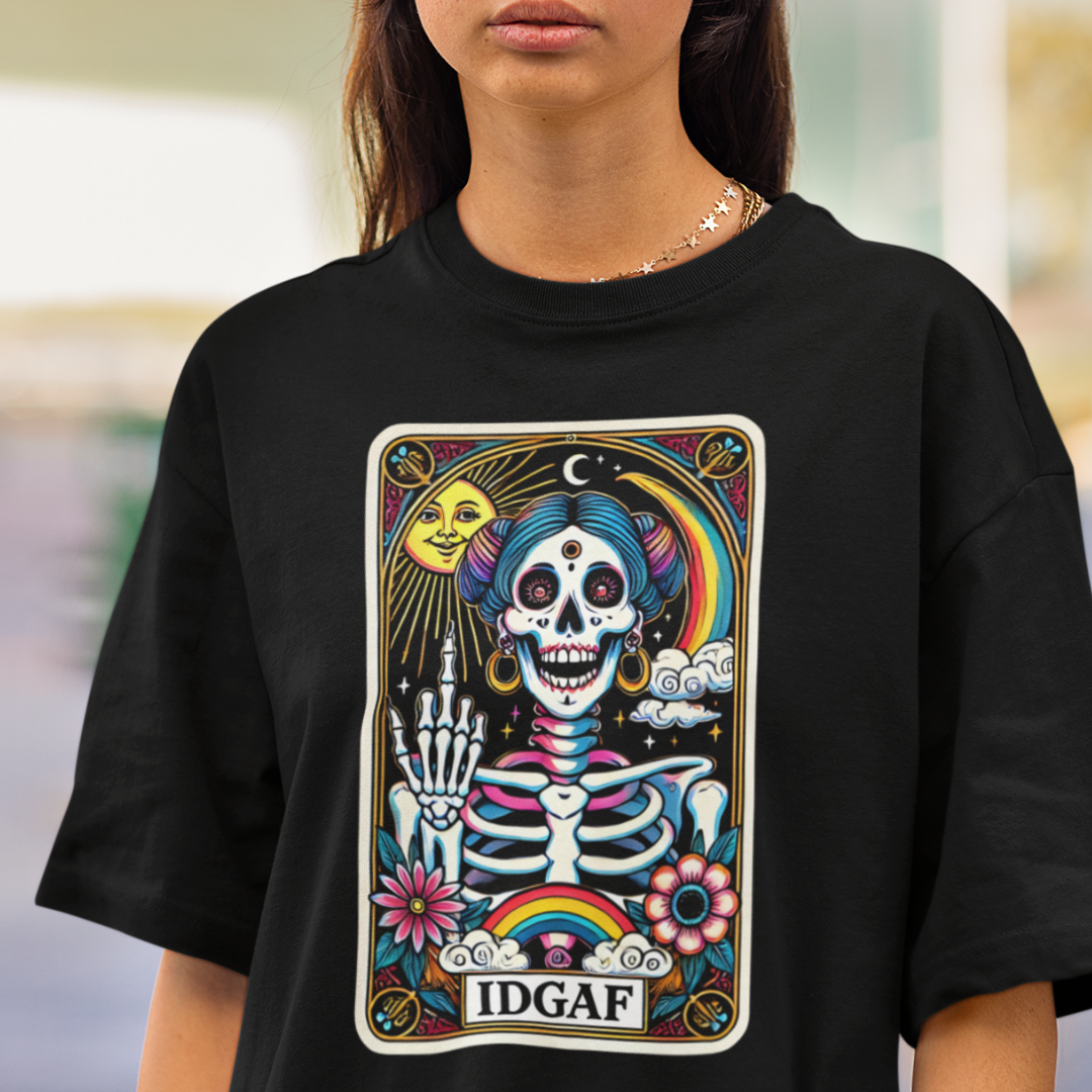 IDGAF Tarot Card Oversized Tshirt