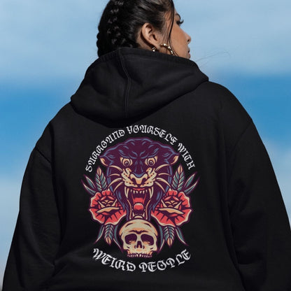 Weird People Black Oversized Hoodie