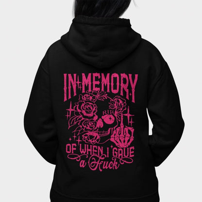 Pink In Memory Black Oversized Hoodie