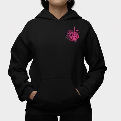 Pink In Memory Black Oversized Hoodie