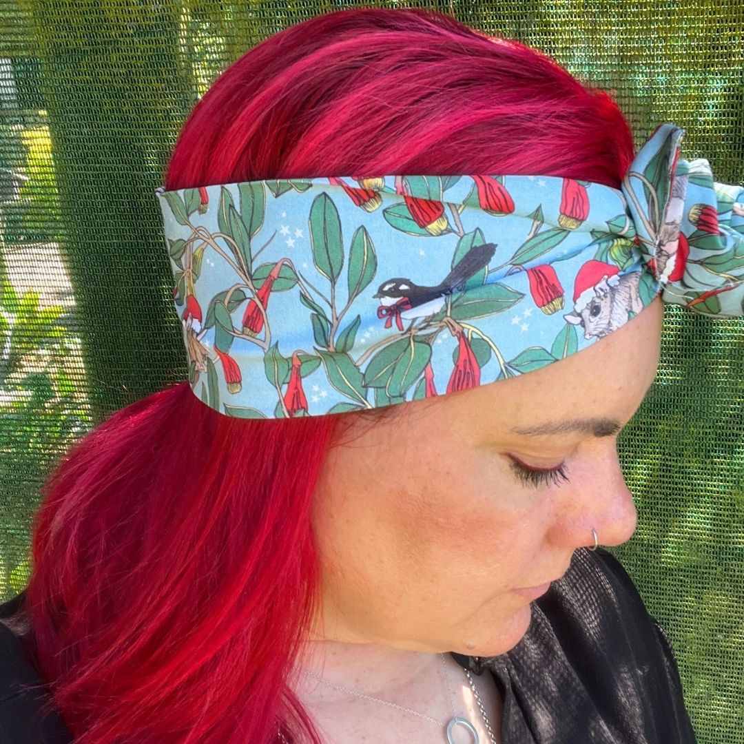 Aussie Christmas adjustable headband