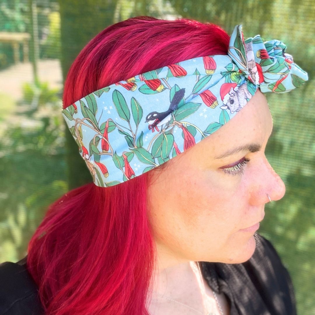 Aussie Christmas adjustable headband