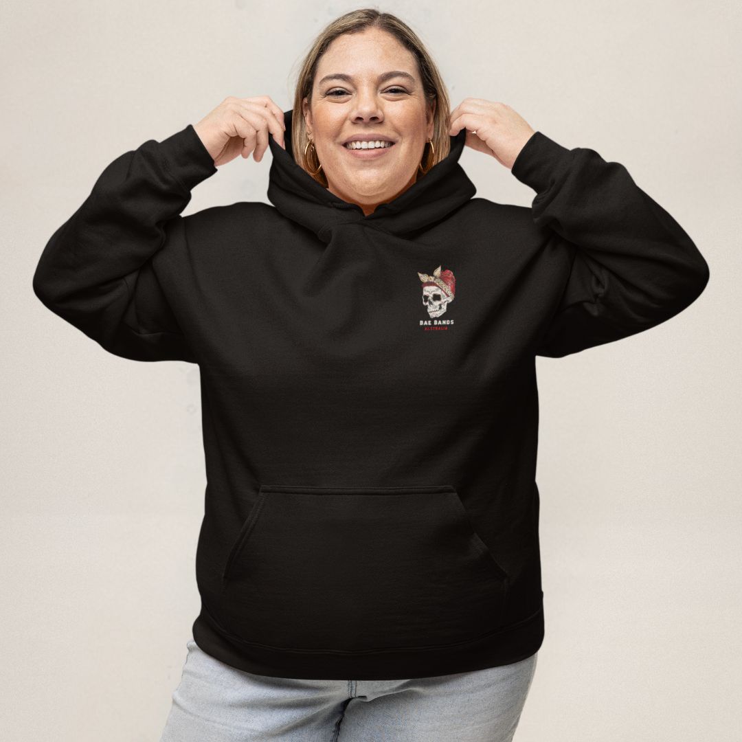 Bae Bands Australia Black oversized hoodie curvy fit