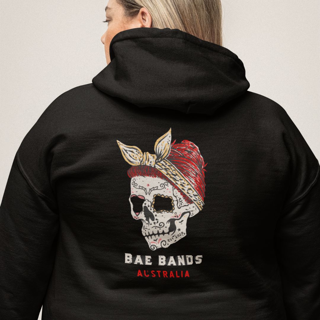 Bae Bands Australia Skull Black oversized Hoodie