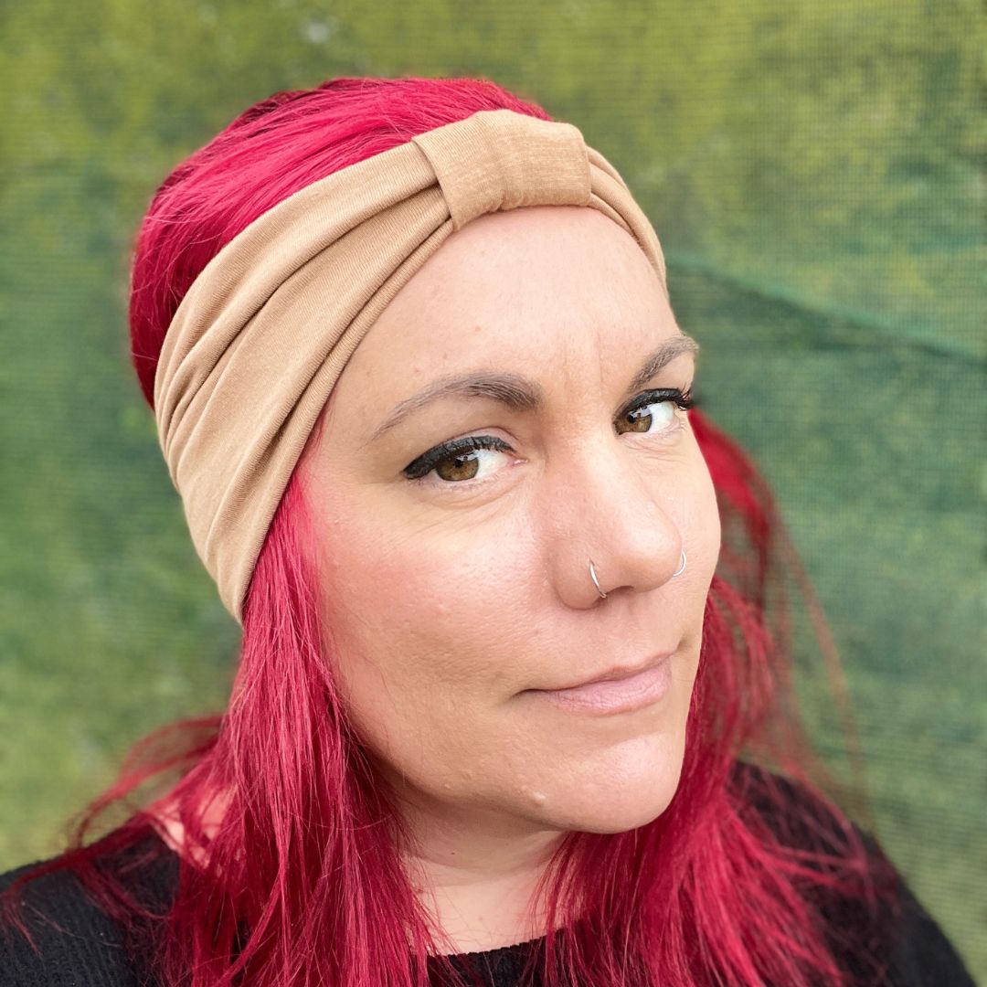 Beige Stretch Headband