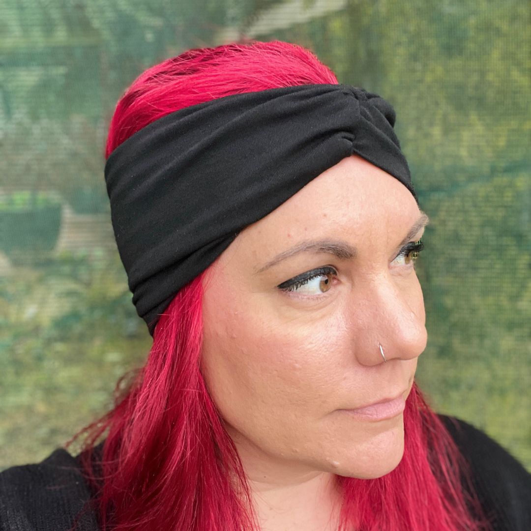 Black Extra Wide Stretch Headband