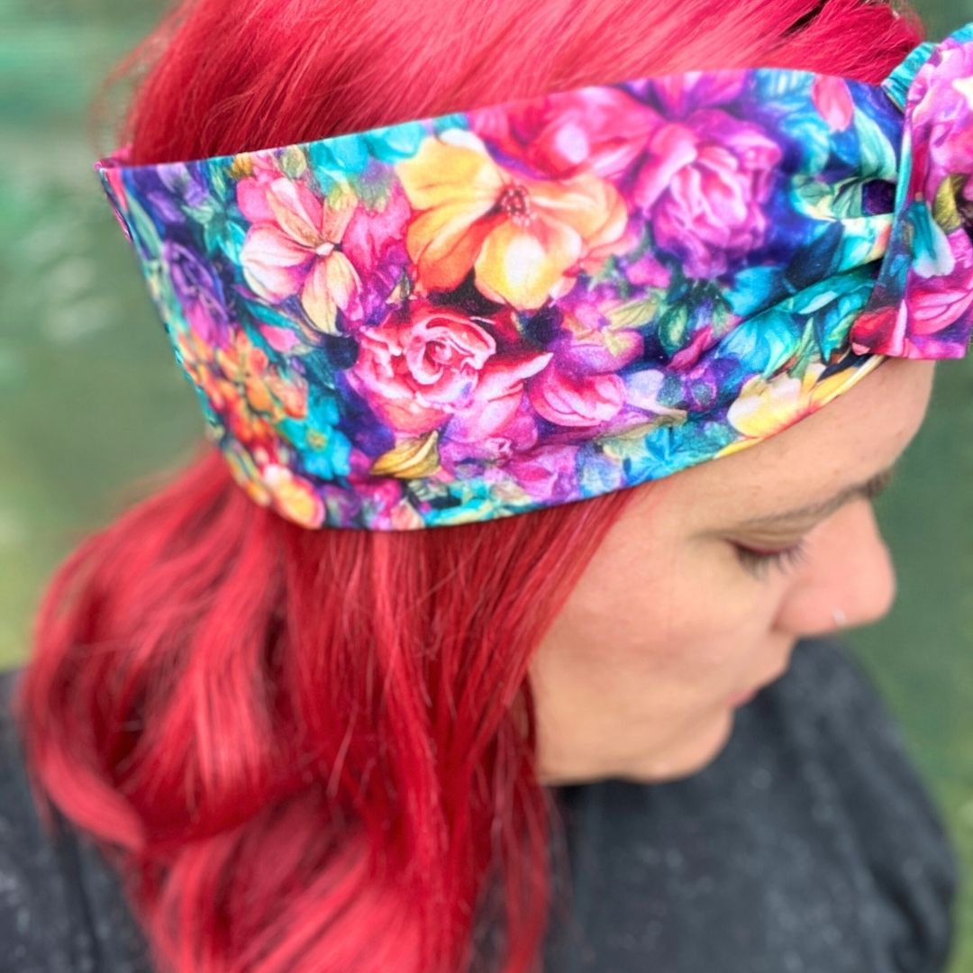 Bright Floral Wire Headwrap