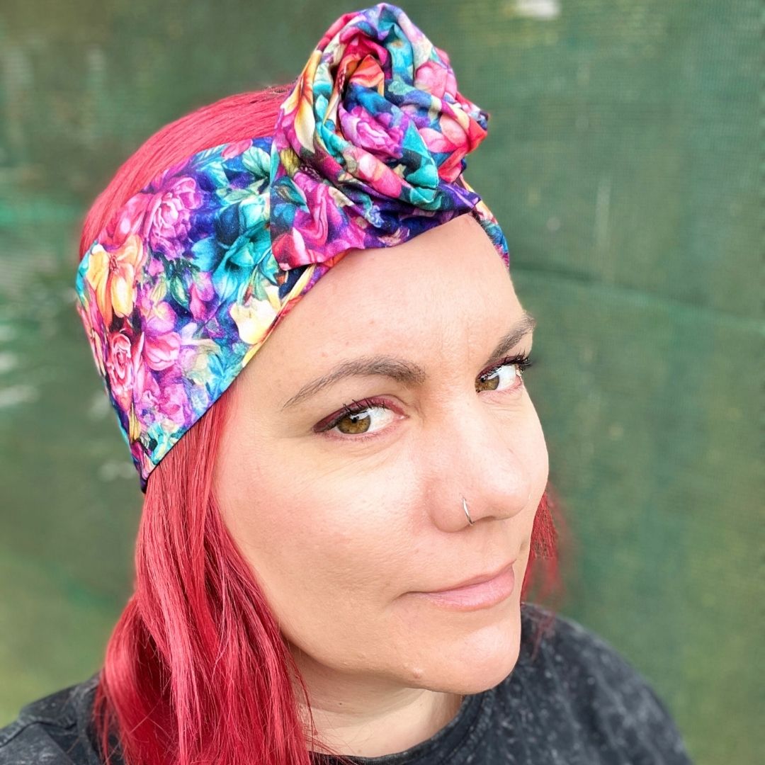 Bright Floral Wire Headwrap