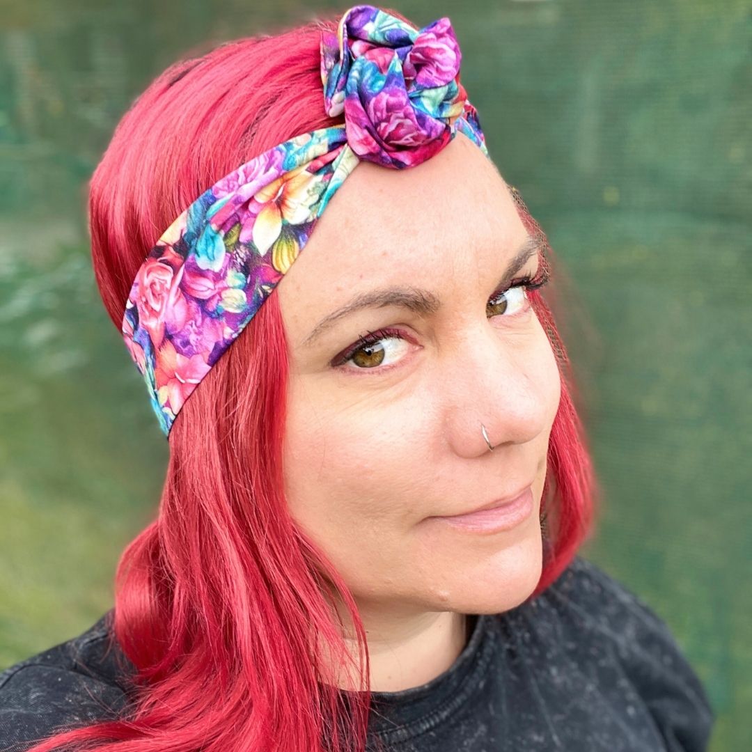 Bright Floral Wire Headwrap