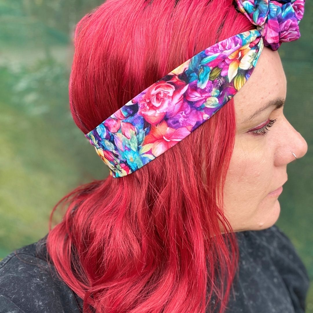 Bright Floral Wire Headwrap