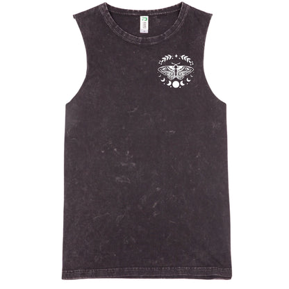 Celestial Moth Tank - Black Stone Washed