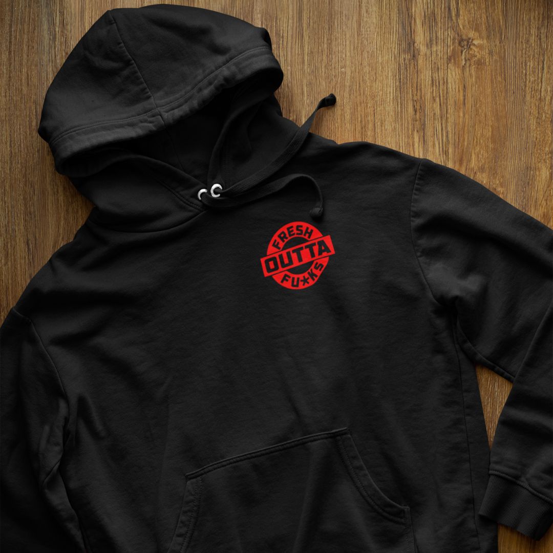 Fresh Outta Fu#ks Black oversized Hoodie