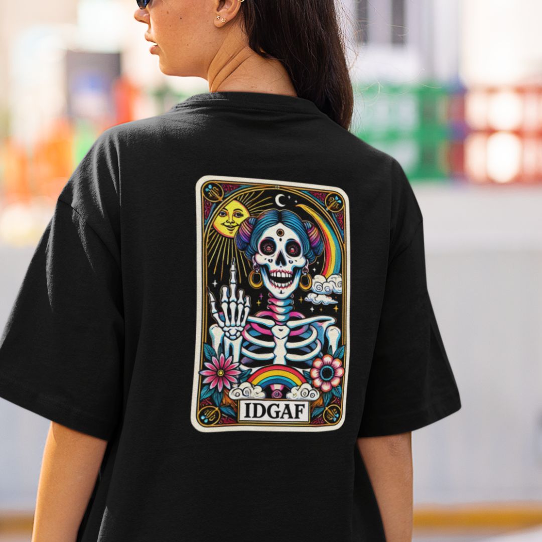 IDGAF Tarot Card Oversized Tshirt