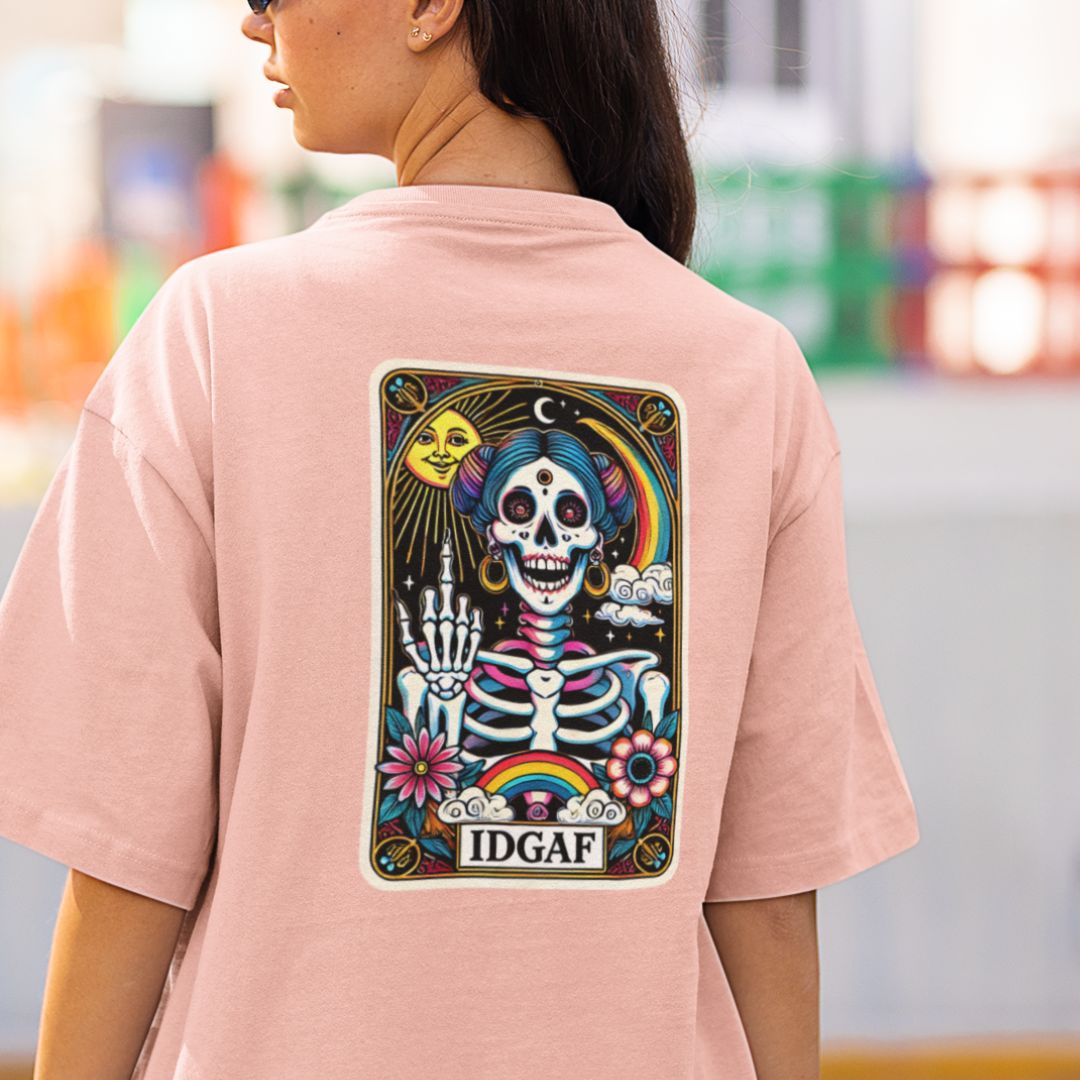 IDGAF Tarot Card Oversized Tshirt