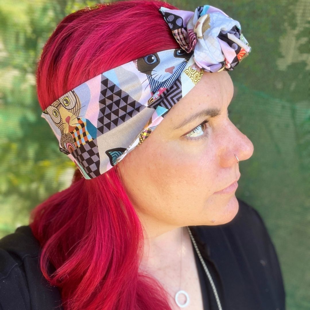 cats wire headband, handmade in Melbourne, adjustable headband