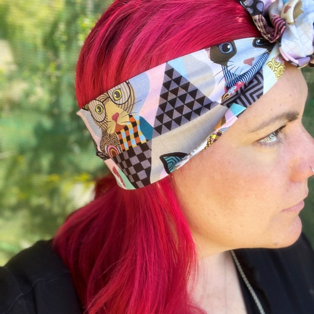 cats wire headband, handmade in Melbourne, adjustable headband