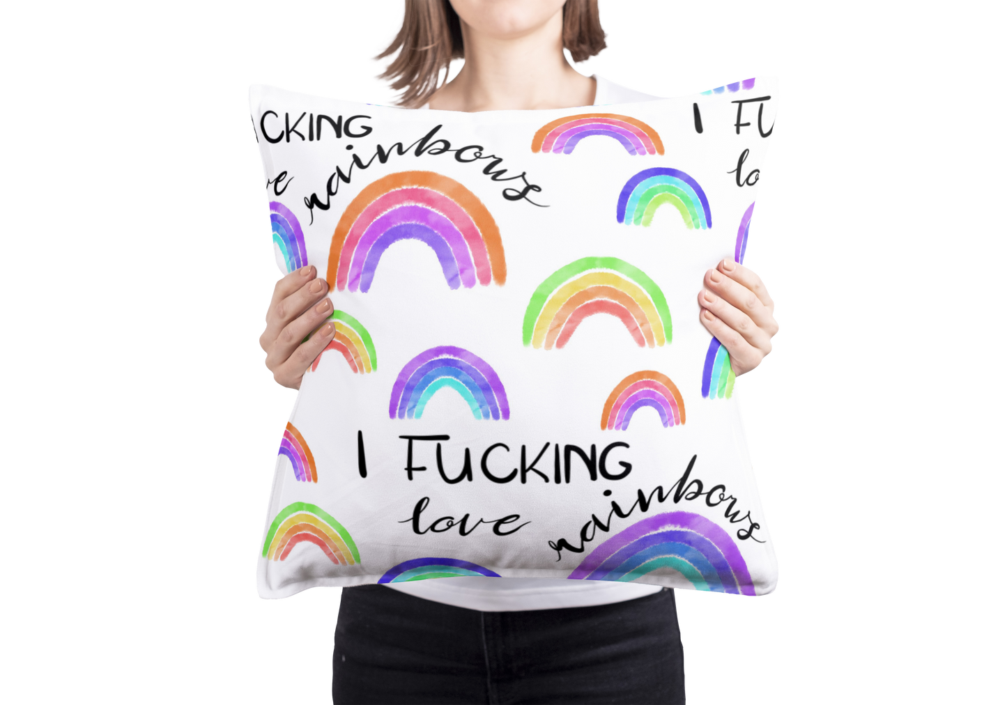 I fu**ing love Rainbows Fabric