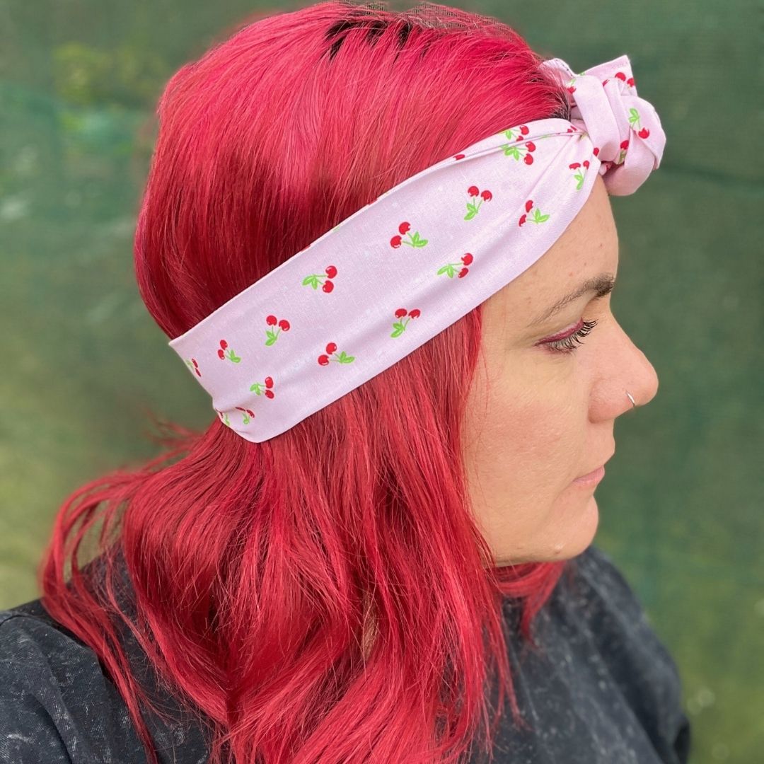 Pink Cherry Wire Headwrap