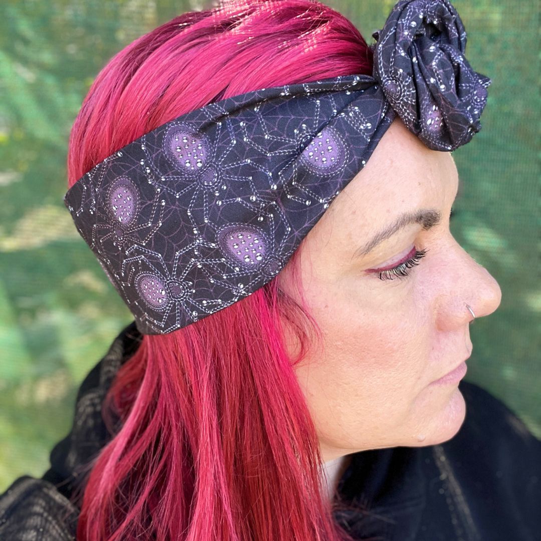 Purple Shackled Spiders Halloween Wire headband