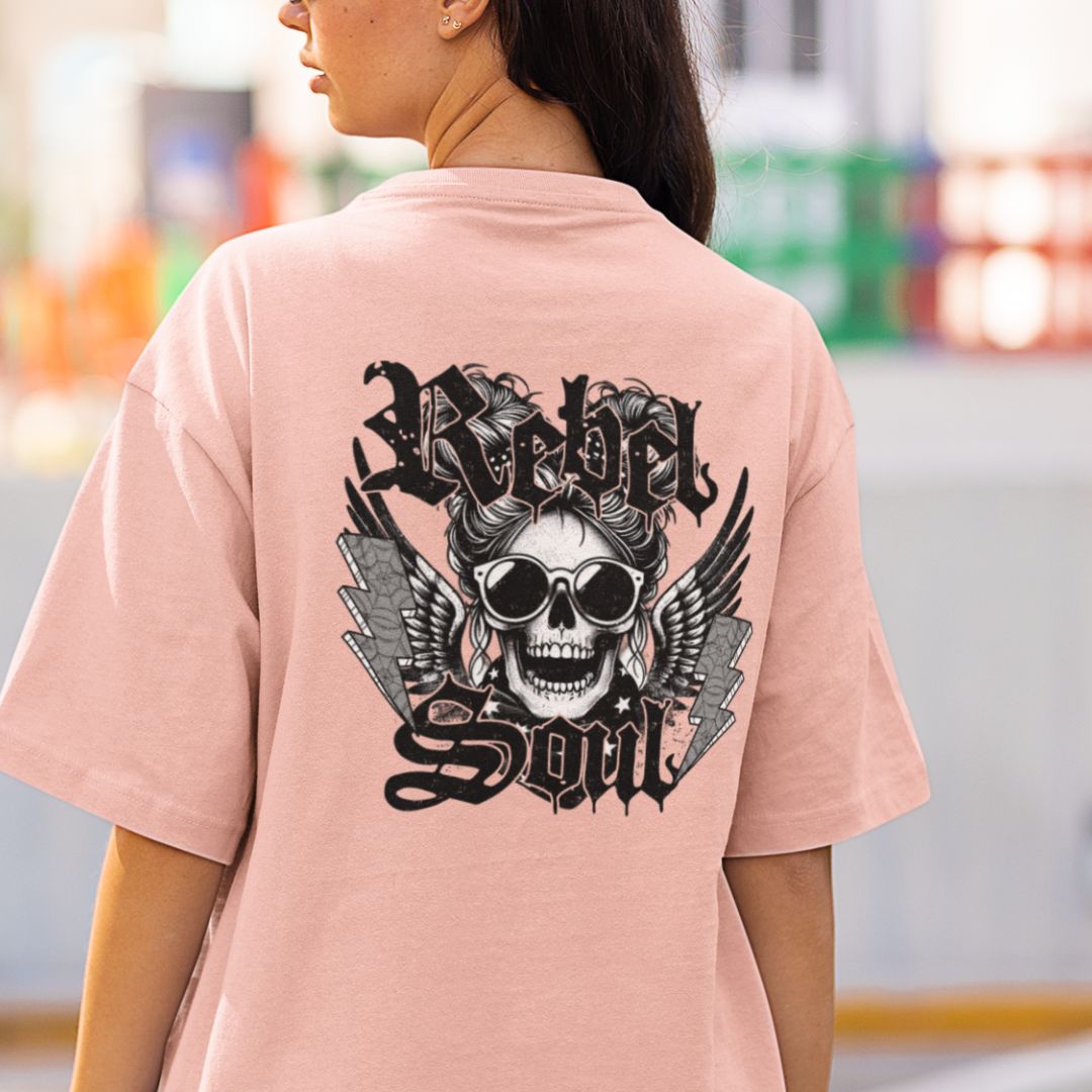 Rebel Soul Skull Oversized Tshirt