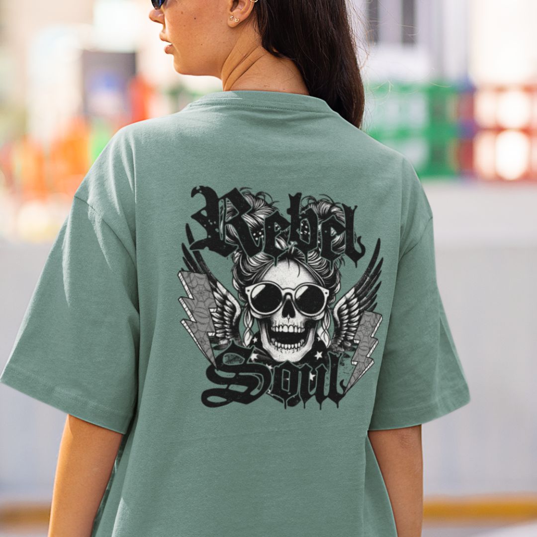 Rebel Soul Skull Oversized Tshirt