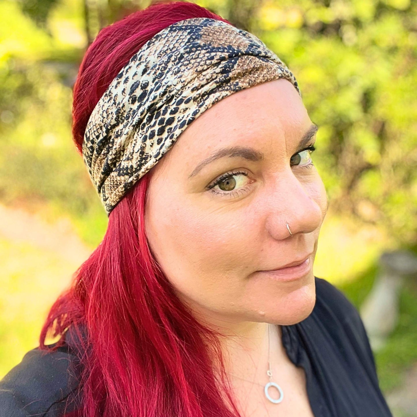 Snake Skin Extra Wide Cotton Headbands