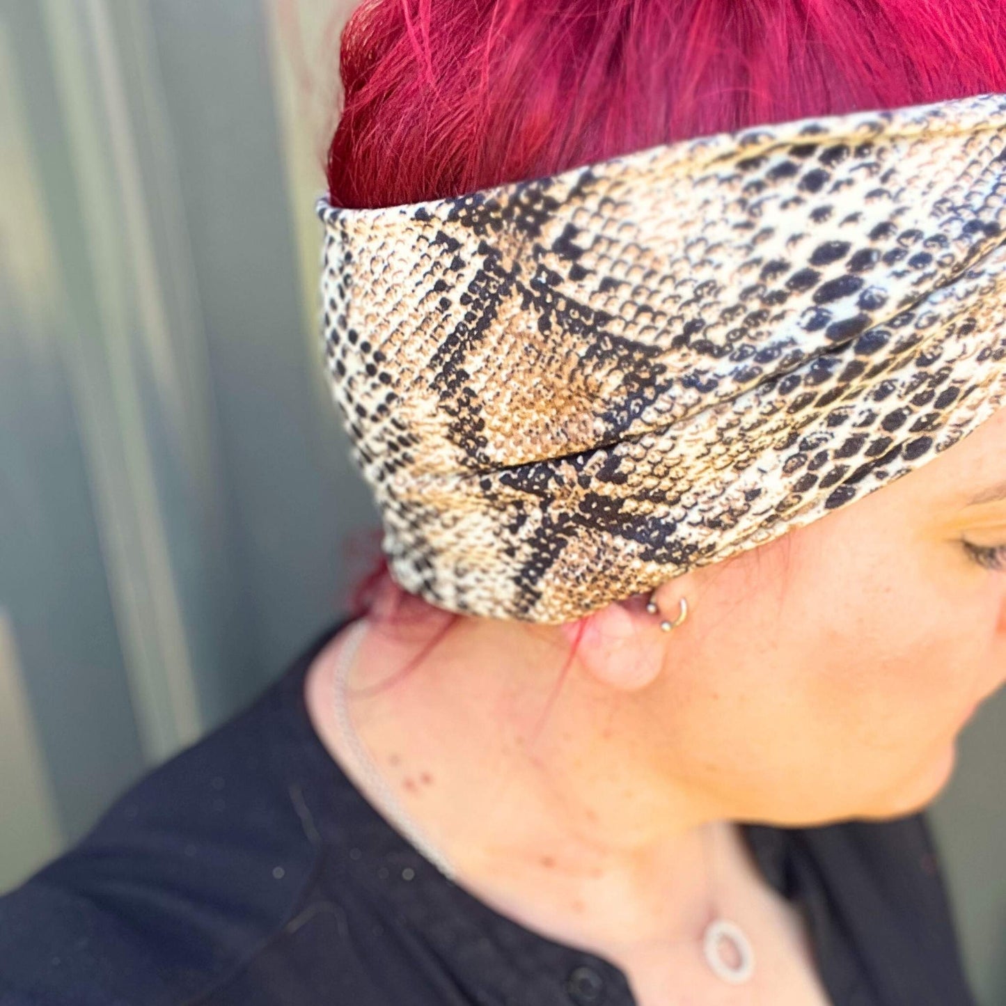 Snake Skin Extra Wide Cotton Headbands