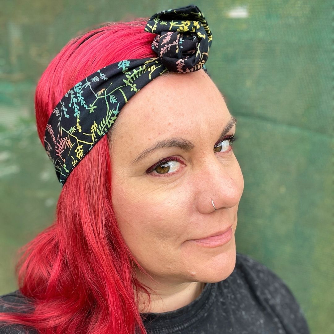 Tie Dye Fern Wire Headwrap