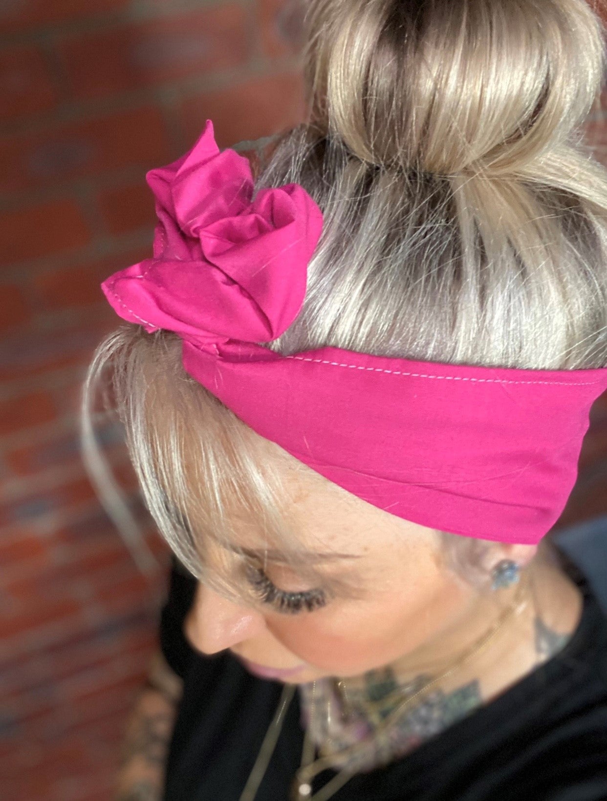 True Pink Boho Wire Headband - Bae Bands Australia Twist Bow Wire Headband allows for your headband to stay in place all day with no headaches,